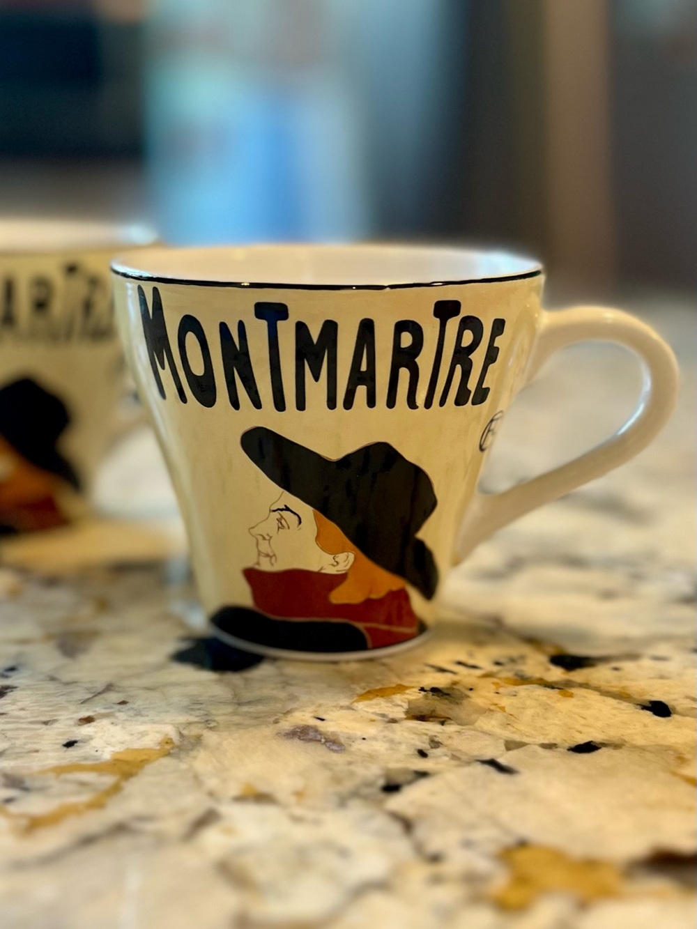 2 Sango Cabaret Montmartre Coffee or Tea Cups Toulouse Lautrec French Artist